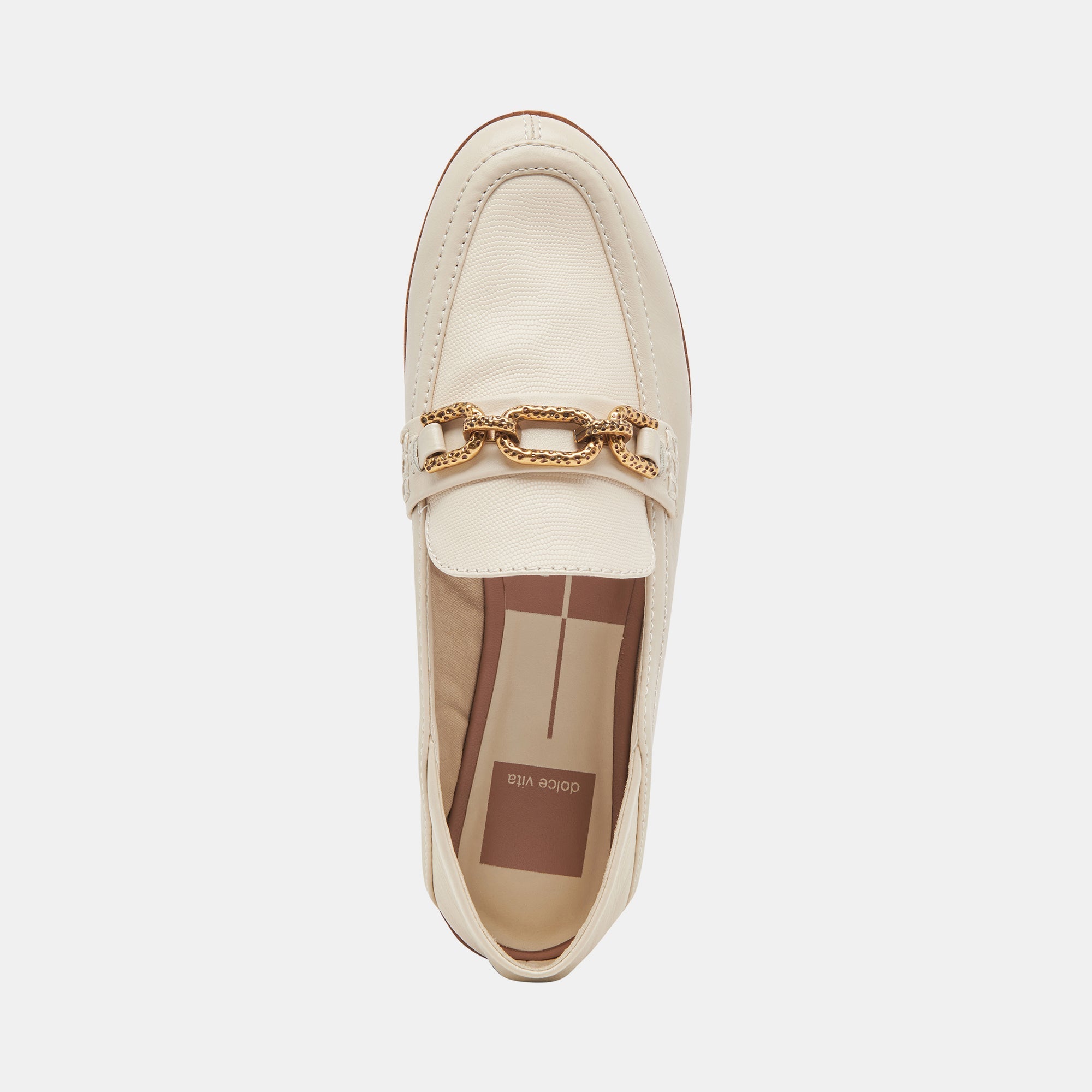 REIGN FLATS IVORY LEATHER SHOES - Women's Comfortable Vegan Leather Slip-On Flats for Work & Casual Wear | Perfect for Office, Travel & Everyday Use