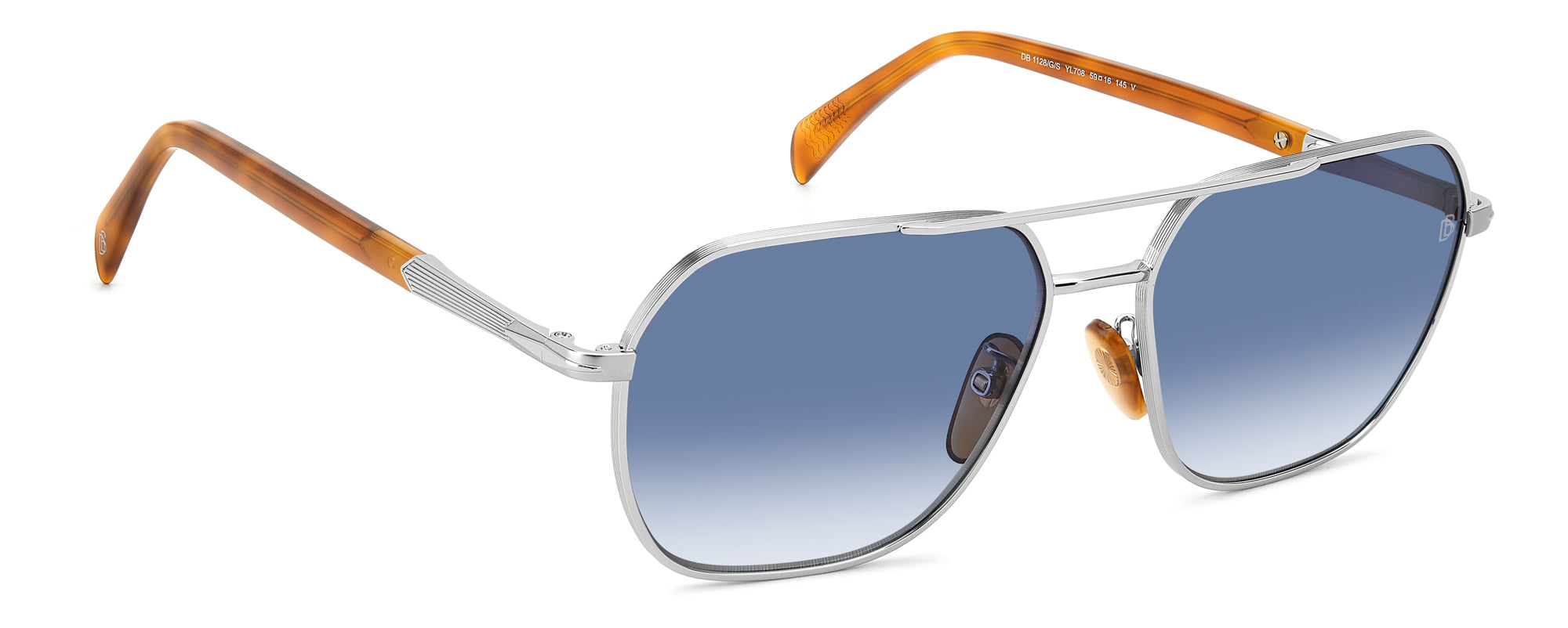 David Beckham DB1128/G/S Men's Sunglasses - Polarized UV Protection Aviator Style for Driving, Outdoor & Fashion