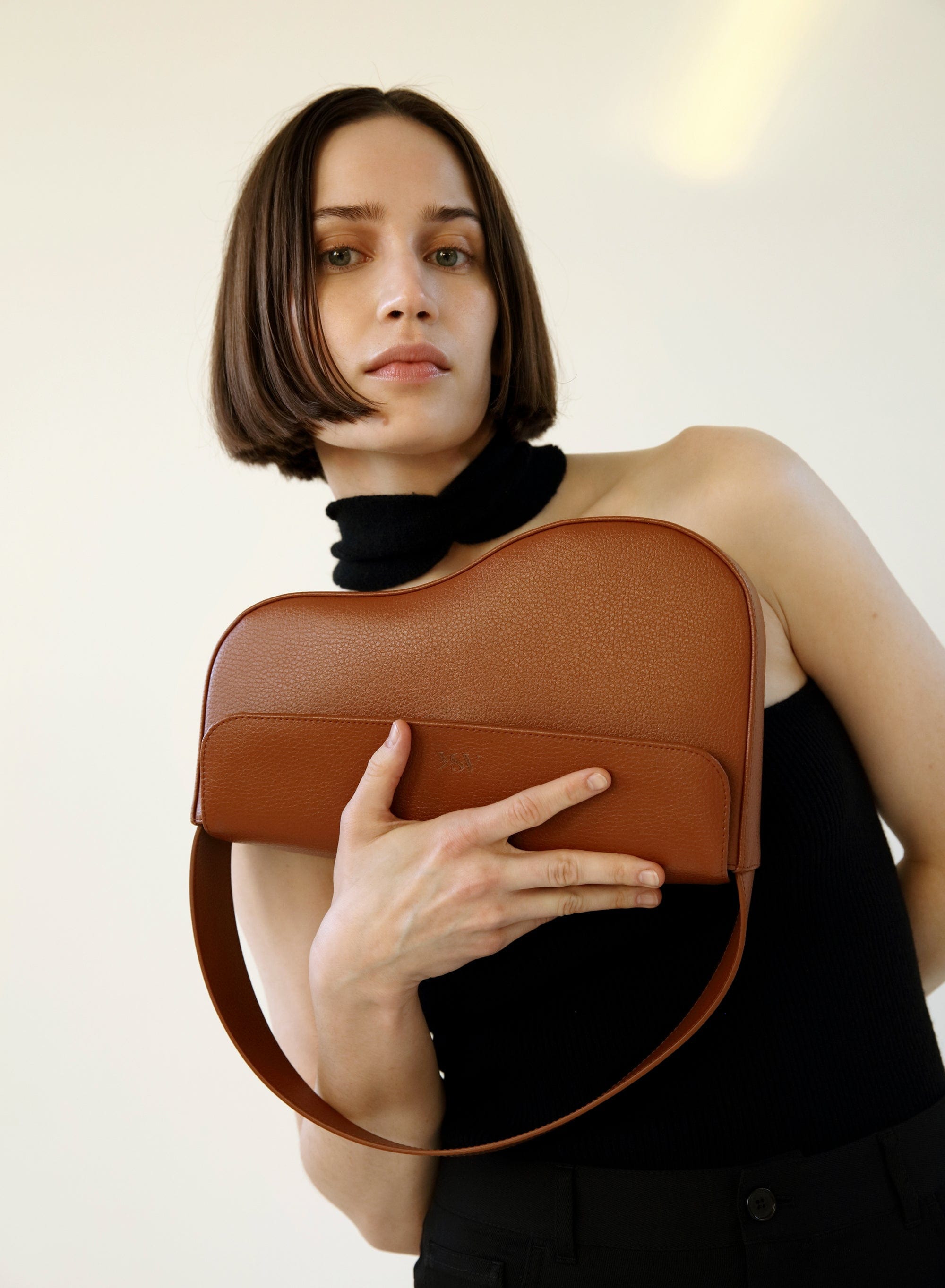 Clover MIRUM® Vegan Leather Saddle Bag for Women | Eco-Friendly Crossbody Purse | Walnut Brown | Perfect for Work, Travel & Everyday Use
