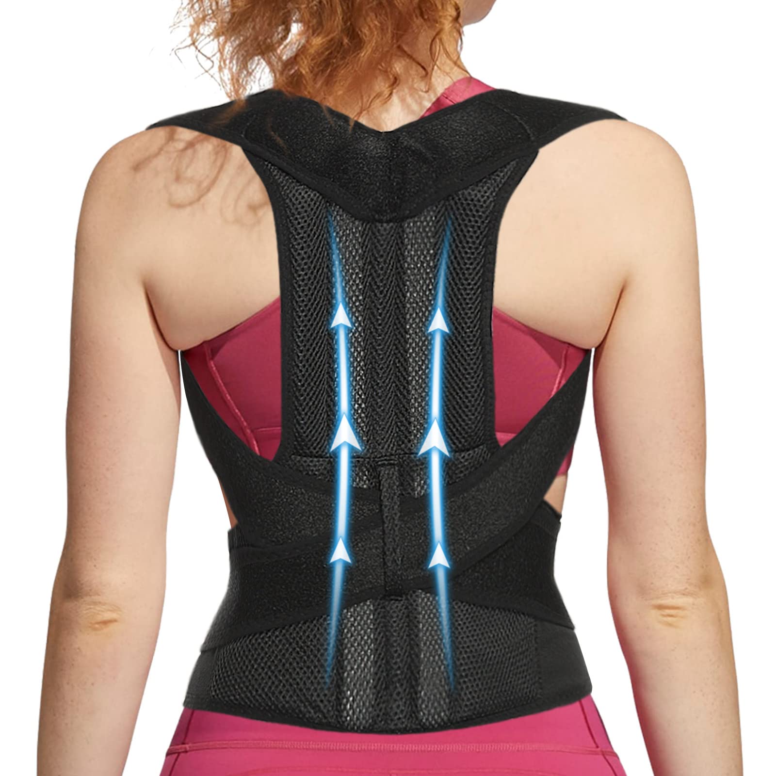 Posture Corrector Back Brace for Women & Men - Lumbar Support for Upper & Lower Back Pain Relief - Improve Posture & Shoulder Alignment - Ideal for Office Work, Driving & Daily Activities