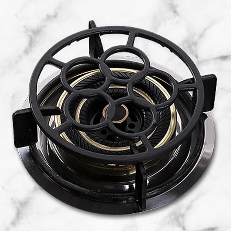 Cast Iron Gas Stove Cooker Ring Reducer - Heavy Duty Wok Ring for Kitchen Gas Stovetop, Compatible with Espresso Maker & Coffee Pot - Perfect for Asian Cooking, Camping & Outdoor Use