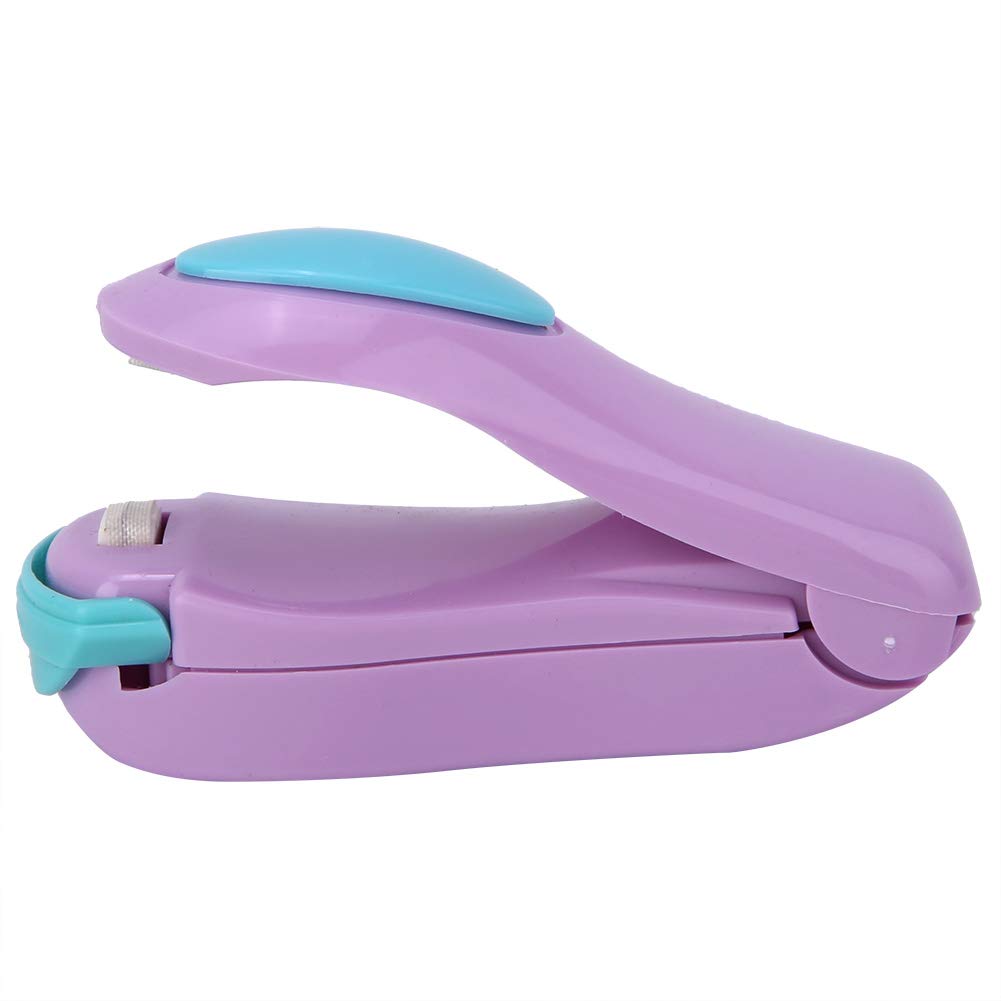 Portable Mini Electric Heat Sealing Machine - Handheld Impulse Bag Sealer with Protective Strip (3.9x1.4x1.6 Inch) for Food Storage, Vacuum Sealing & Packaging - Purple