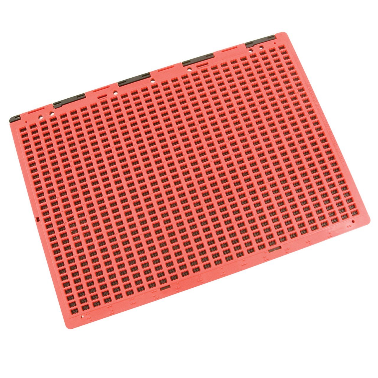 Braille Slate Full Page Writing Tool - Red and Black for Visually Impaired - Perfect for Classroom, Home, and Office Use