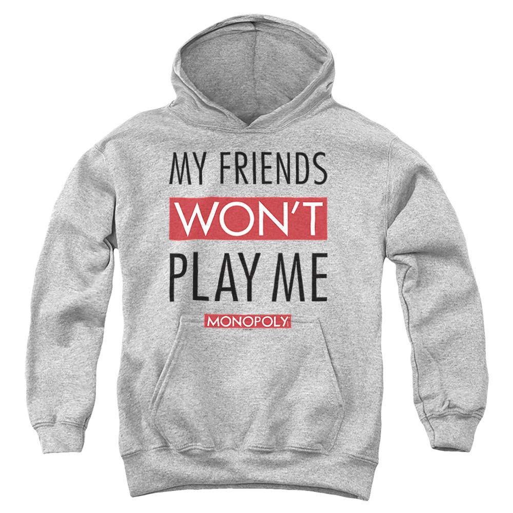 Trevco Monopoly My Friends Unisex Youth Pullover Hoodie - Cozy Casual Wear for Family Game Nights & Teen Hangouts