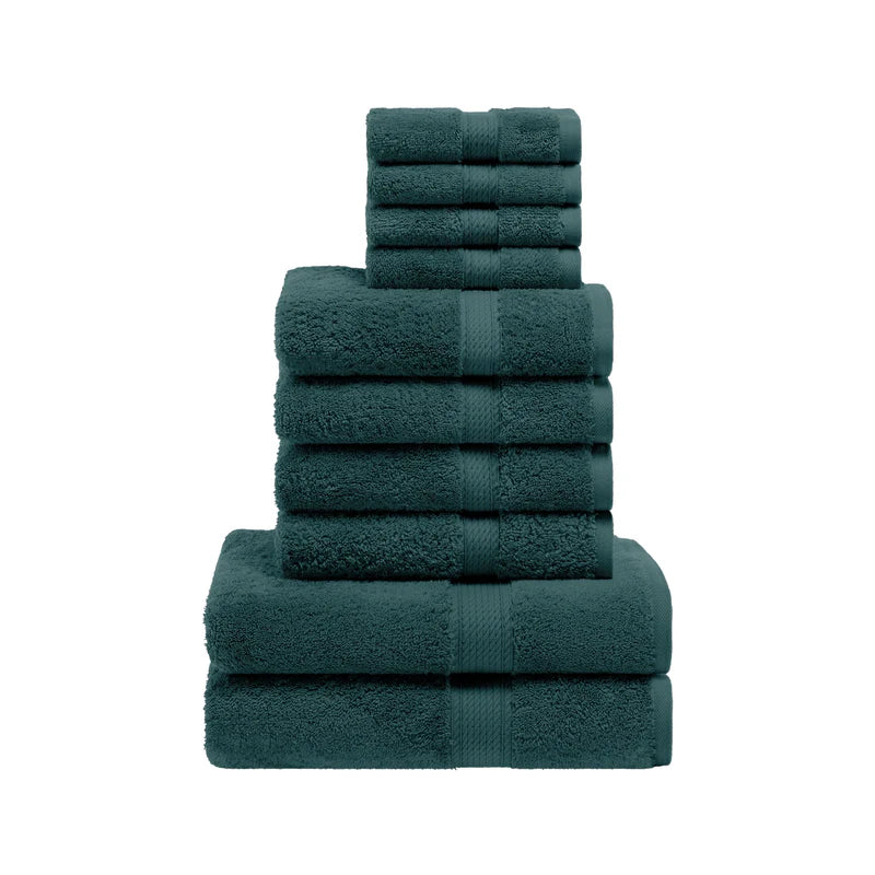 Premium Egyptian Cotton 10-Piece Towel Set - Ultra Soft, Heavyweight & Plush for Bath, Spa & Luxury Home Use