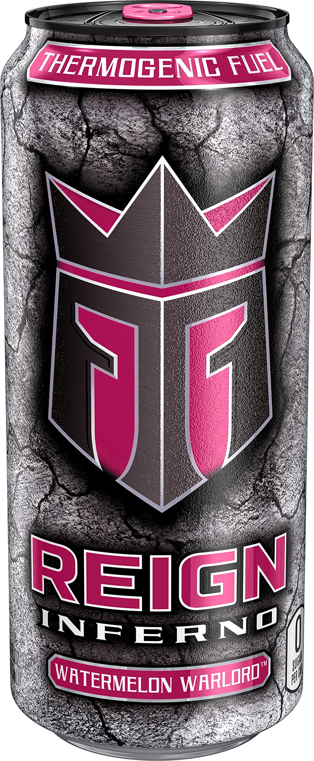 REIGN Inferno Watermelon Warlord Thermogenic Energy Drink - 16 Fl Oz (Pack of 12) | Pre-Workout & Post-Workout Performance Booster for Athletes & Fitness Enthusiasts
