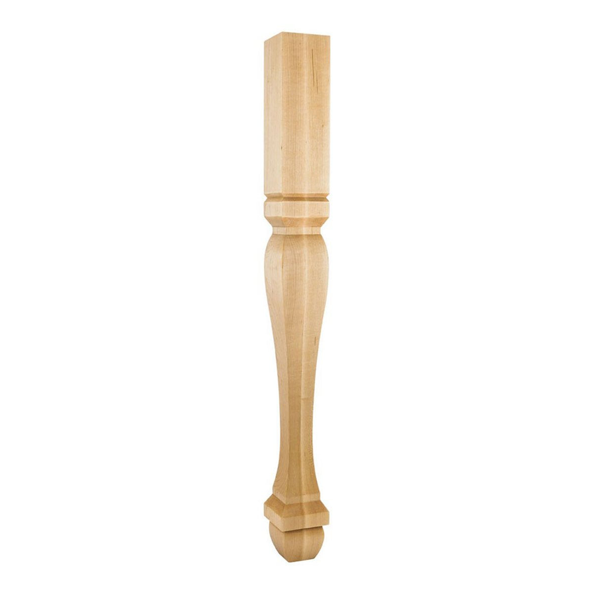 Square Cherry Wood Table Leg 3.5
