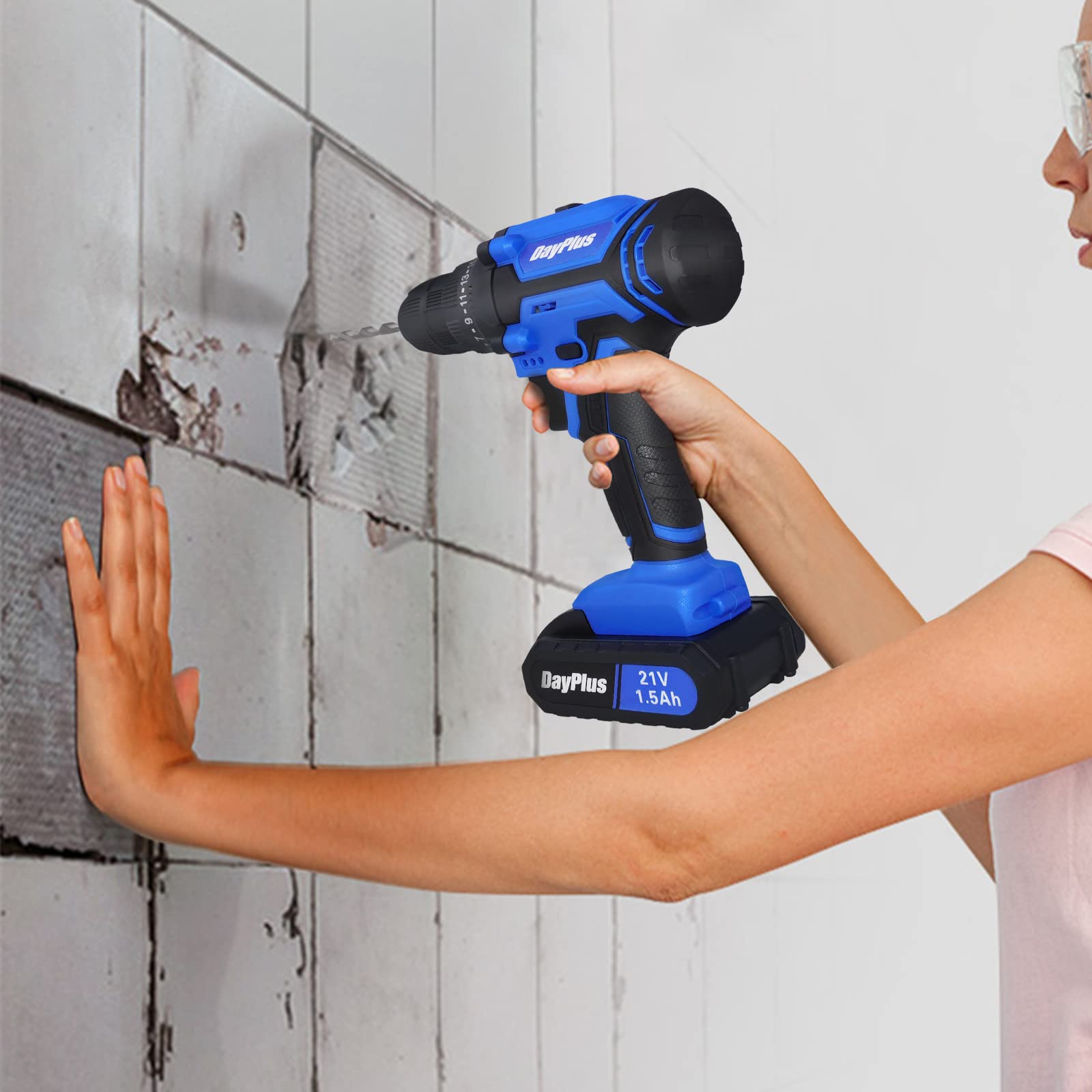 21V Brushless Cordless Drill/Driver Kit with 1.5AH Li-ion Battery & Fast Charger - 3/8