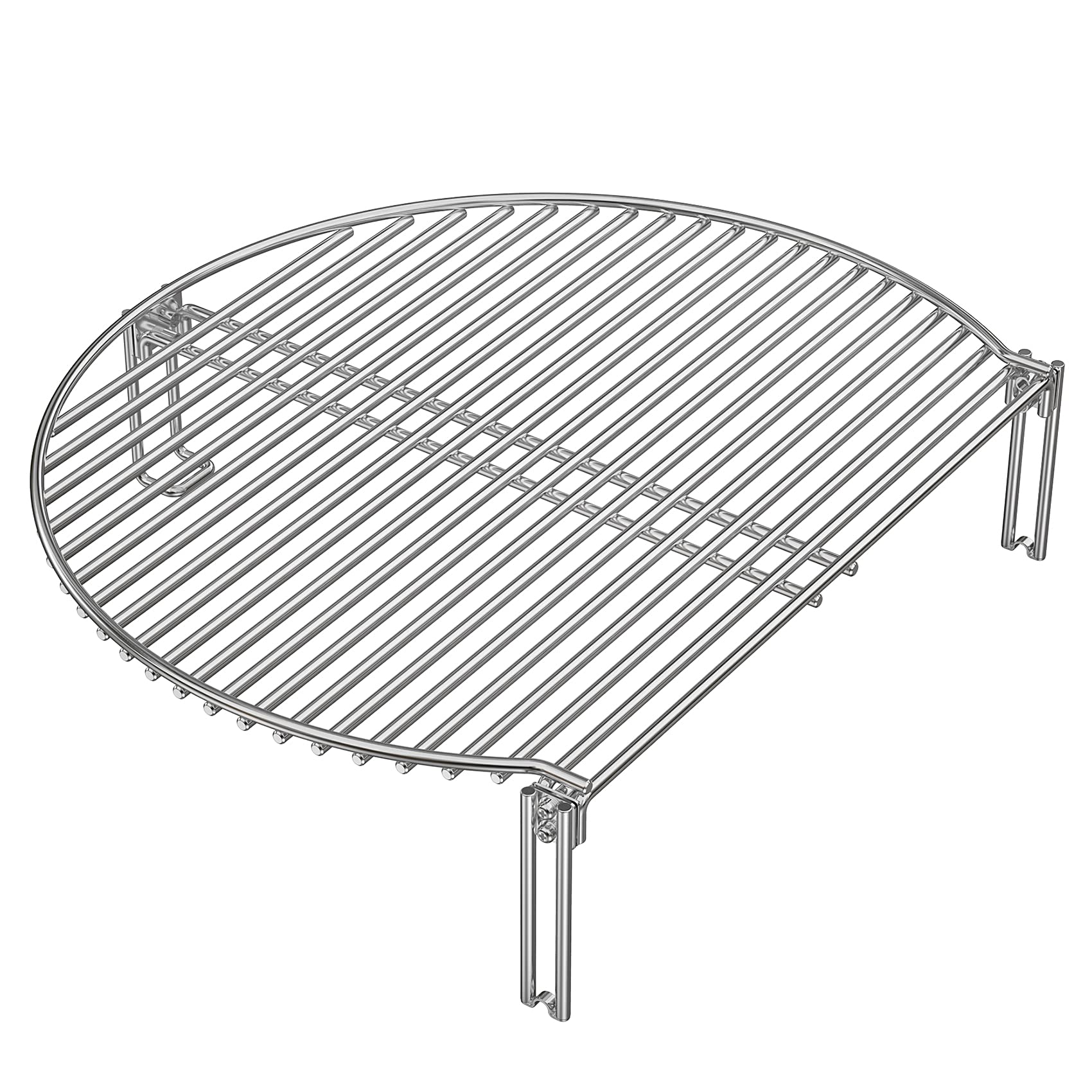Onlyfire Stainless Steel Grill Expander Cooking Grate - Universal Fit for Weber, Char-Broil, Big Green Egg, Kamado Joe & More - Perfect for Grilling, Smoking & BBQ Parties