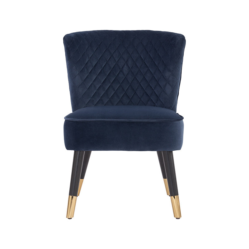 NALANIE Modern Lounge Chair - Navy Blue Upholstered Accent Chair for Living Room, Bedroom, or Office - Comfortable Reading Chair with Soft Fabric & Sturdy Frame