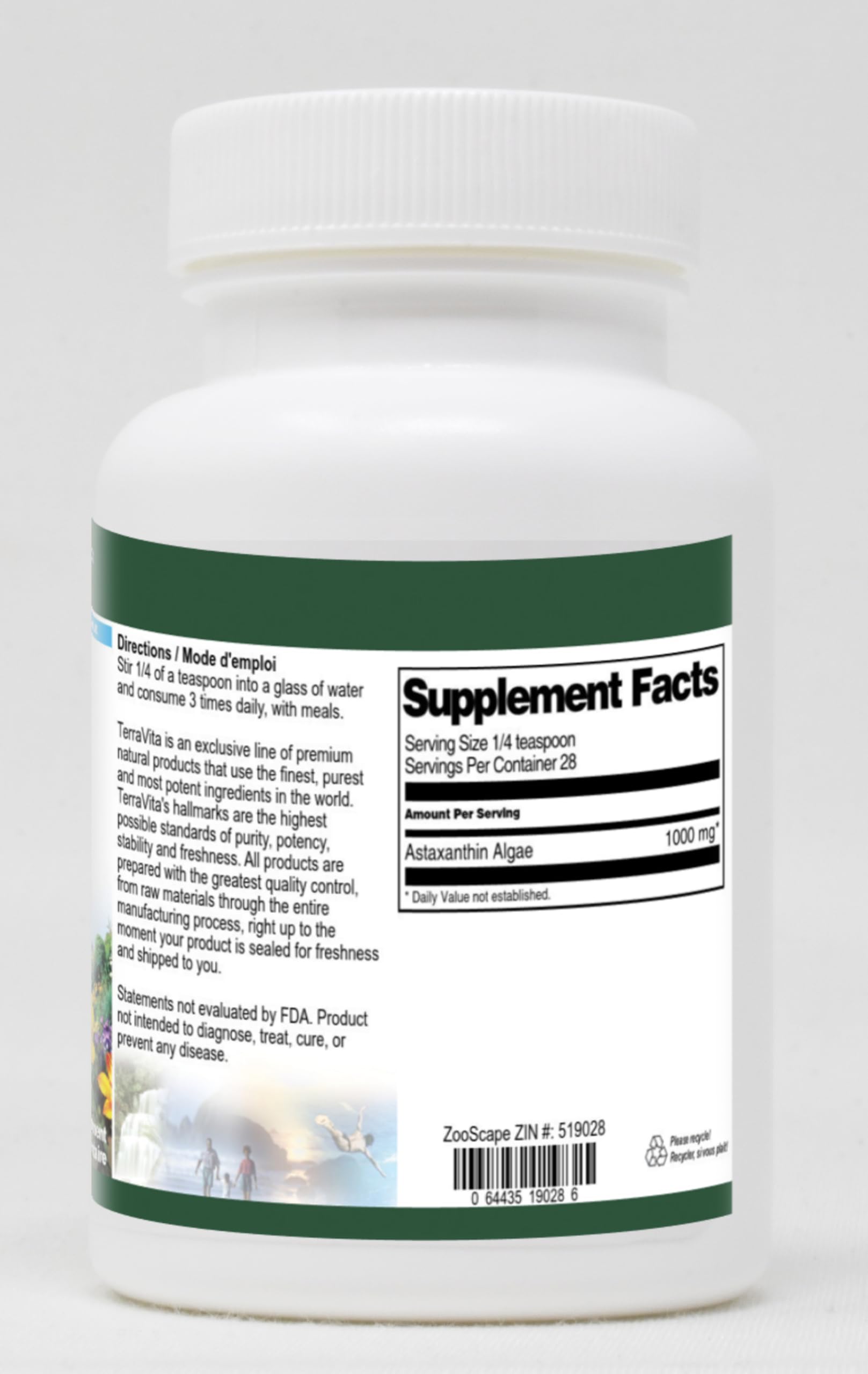 Premium Astaxanthin Algae Powder - 1 oz (3 Pack) | Natural Antioxidant Supplement for Skin & Eye Health | Perfect for Smoothies, Juices & Wellness Routines