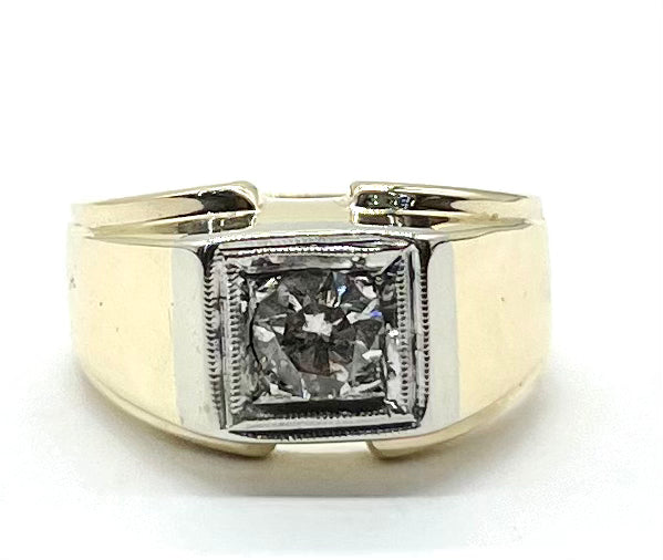 Men's Diamond Ring - 14K Gold Wedding Band for Men, Elegant & Durable Engagement Ring - Perfect for Proposals, Anniversaries & Special Occasions