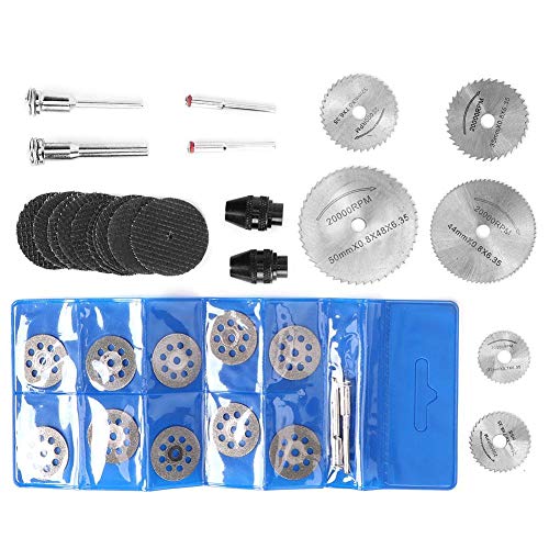 34Pcs Circular Saw Blade Set - HHS Cutting Discs for Electric Drills, Angle Grinders & Power Tools | Durable Mandrel Grinding Kit for Wood, Metal & DIY Projects