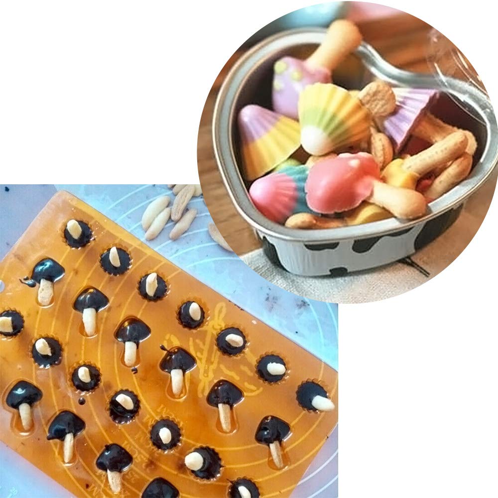 Premium Mushroom Chocolate Mold Set - 2 Pack Silicone Baking Tools for DIY Chocolate Making, Ladyfingers Cookies & Cake Decorations | Perfect for Home Baking, Holiday Treats & Party Desserts