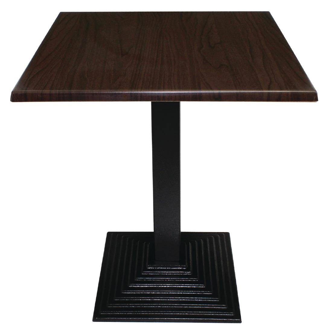 Bolero Cast Iron Step Square Table Base - Heavy Duty Metal Legs for Dining, Kitchen, or Outdoor Furniture - Perfect for Restaurants, Patios, and Home Decor