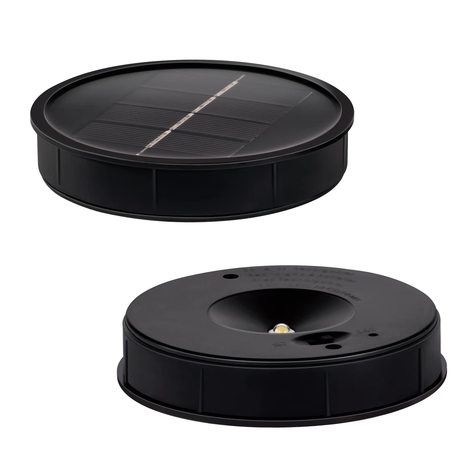 2 Pack Solar Panel Tops for Outdoor Lights - DIY Replacement for Garden & Patio
