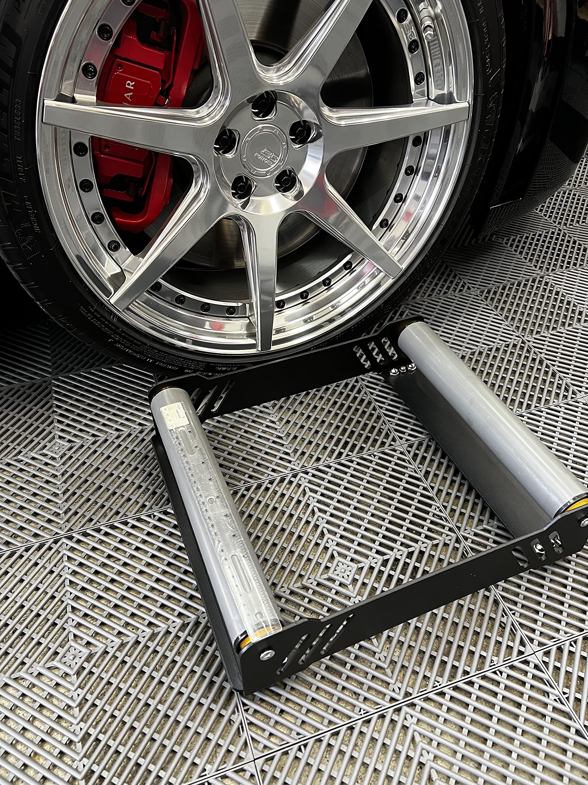 Premium Automotive Wheel Detailing Stand - Heavy Duty Wheel & Tire Cleaning Stand for Washing, Coating, Polishing | Perfect for Car Detailing, Auto Shops & DIY Enthusiasts