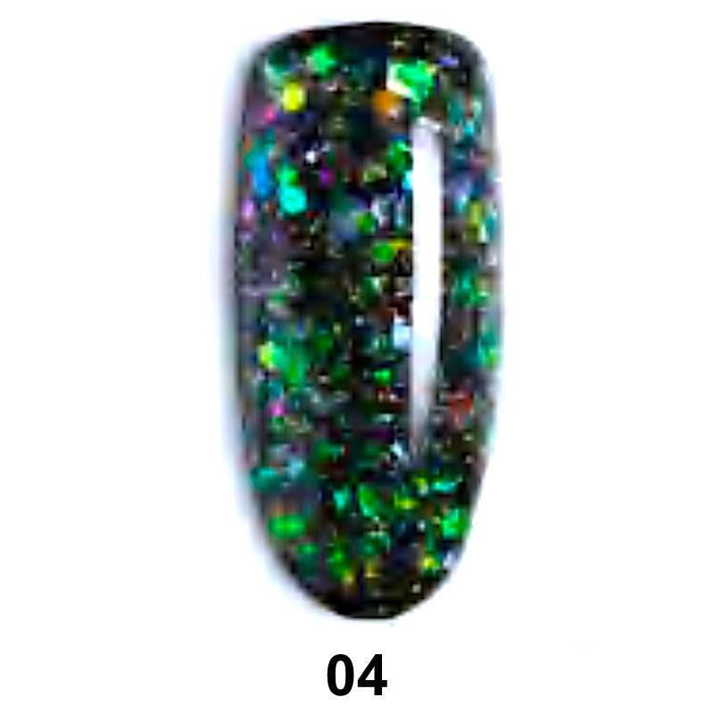 Holographic Flakes Gel Polish - Long Lasting Nail Polish for Salon & Home Manicures - Perfect for Parties, Weddings & Special Occasions