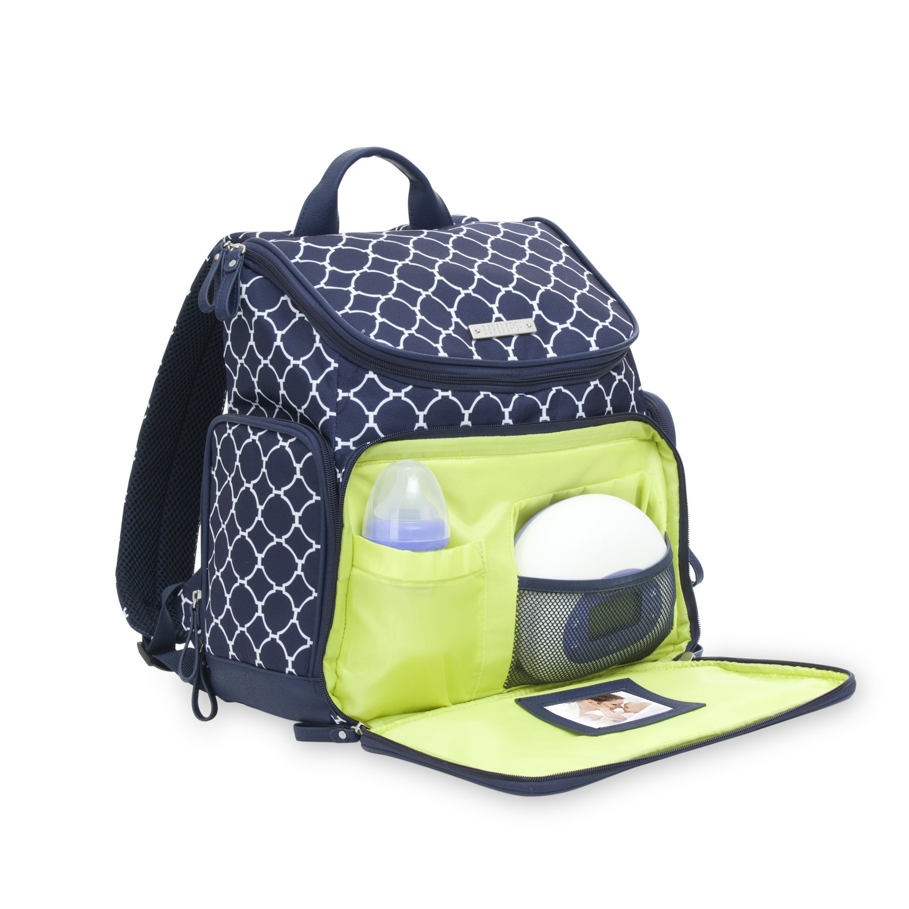 Bananafish Large Breast Pump Backpack for Travel - Insulated Cooler Pockets & Accessory Storage - Fits Medela, Spectra & Major Brands (Blue/White) - Perfect for Working Moms, Hospital Visits & On-the-Go Pumping