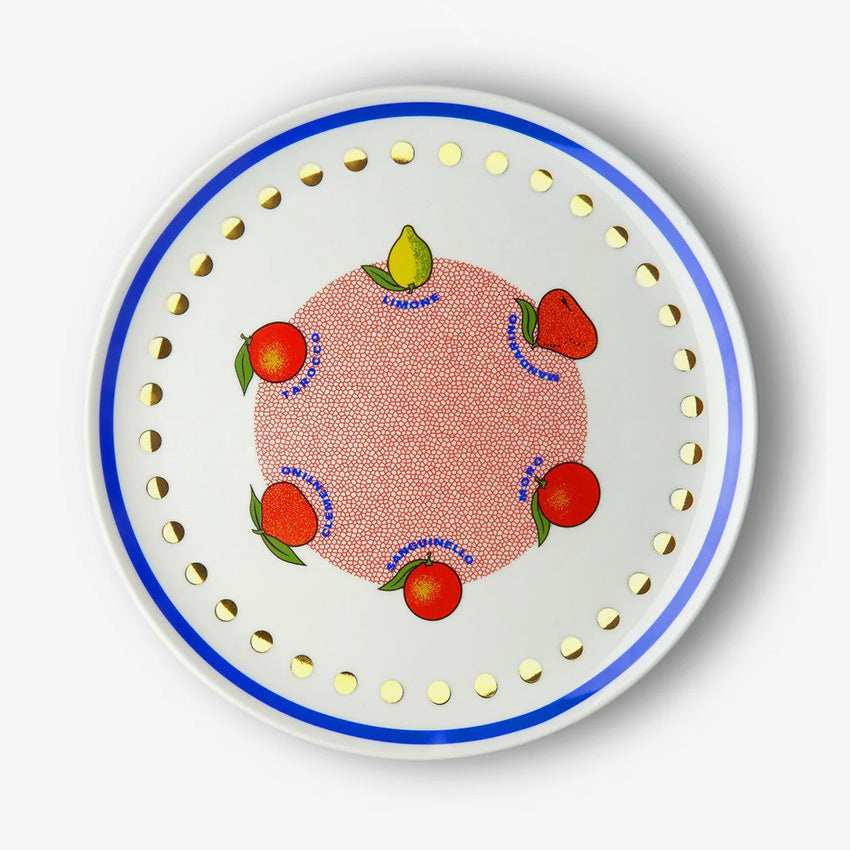Bitossi Home Bel Paese Round Platter - Handmade Italian Ceramic Fruit Tray for Cheese, Charcuterie & Entertaining | Elegant Serving Dish for Parties, Dining & Home Decor