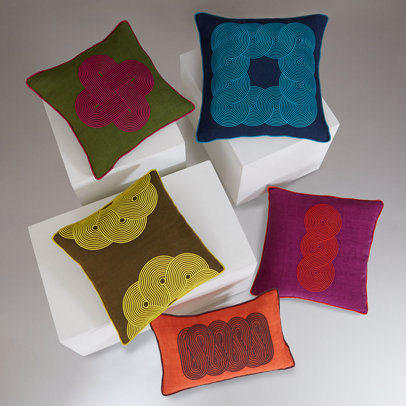 Pompidou Tangerine Path Decorative Throw Pillow - Soft Accent Cushion for Sofa, Bed & Home Decor