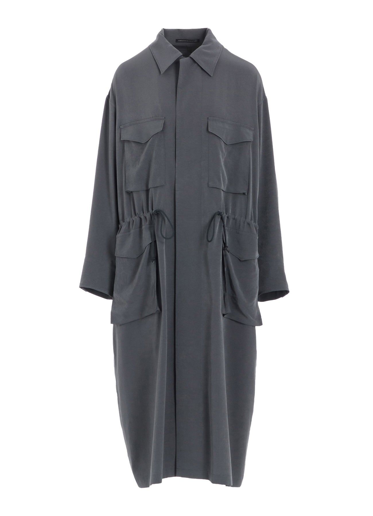 Elegant Crepe de Chine Long Dress with 4 Pockets - Flowy Women's Maxi Dress for Casual Wear, Office & Special Occasions