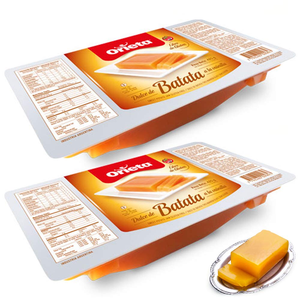 2 Pack Orieta Dulce De Batata Sweet Potato Jam with Vanilla Paste - 425G Jar, Delicious Spread for Toast, Pancakes & Desserts | Gluten-Free & Vegan-Friendly