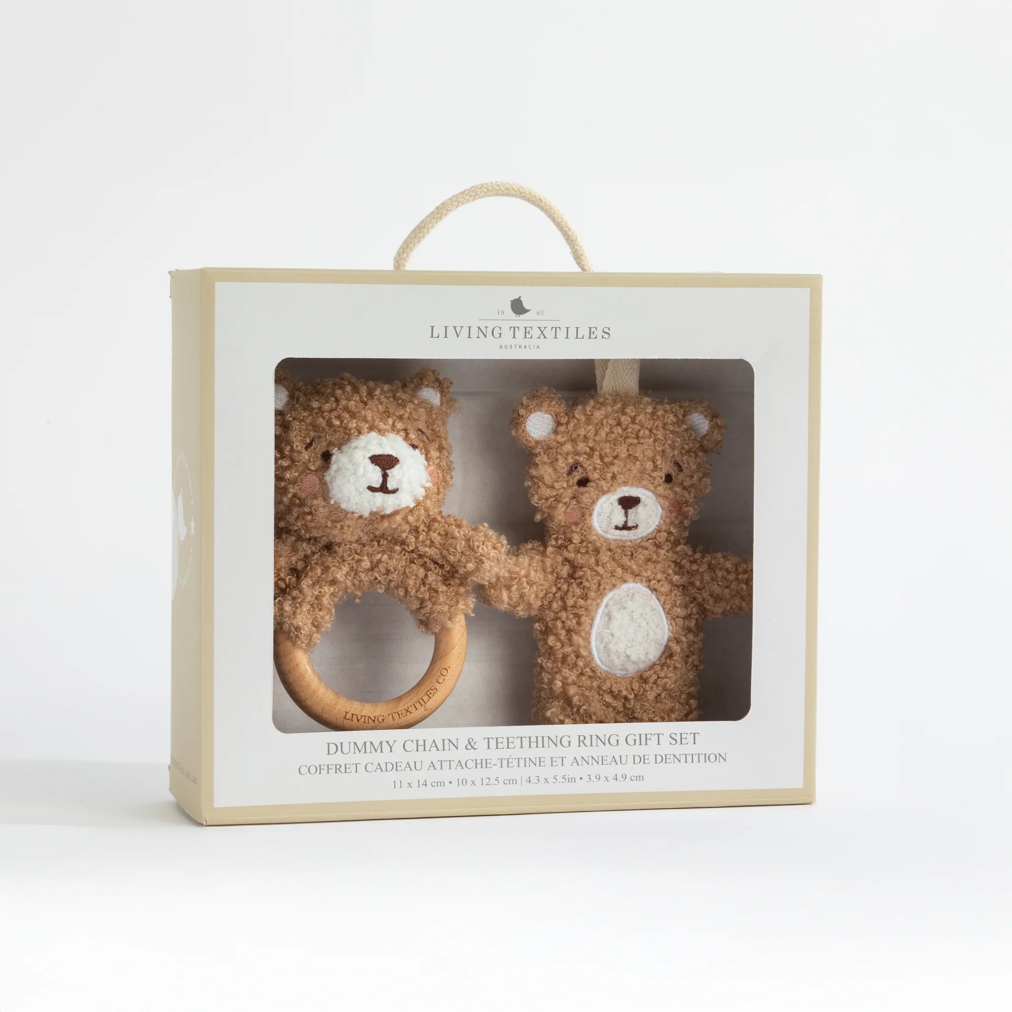 Cuddly Bear Teething Ring & Pacifier Clip Set - Soothing Relief for Babies - Perfect for On-the-Go, Travel, and Everyday Use