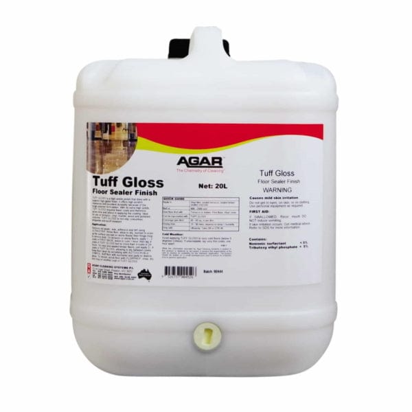 Agar Tuff Gloss Floor Polish and Sealer - High Shine Protective Coating for Hardwood, Tile & Laminate Floors - Perfect for Homes, Offices & Commercial Spaces