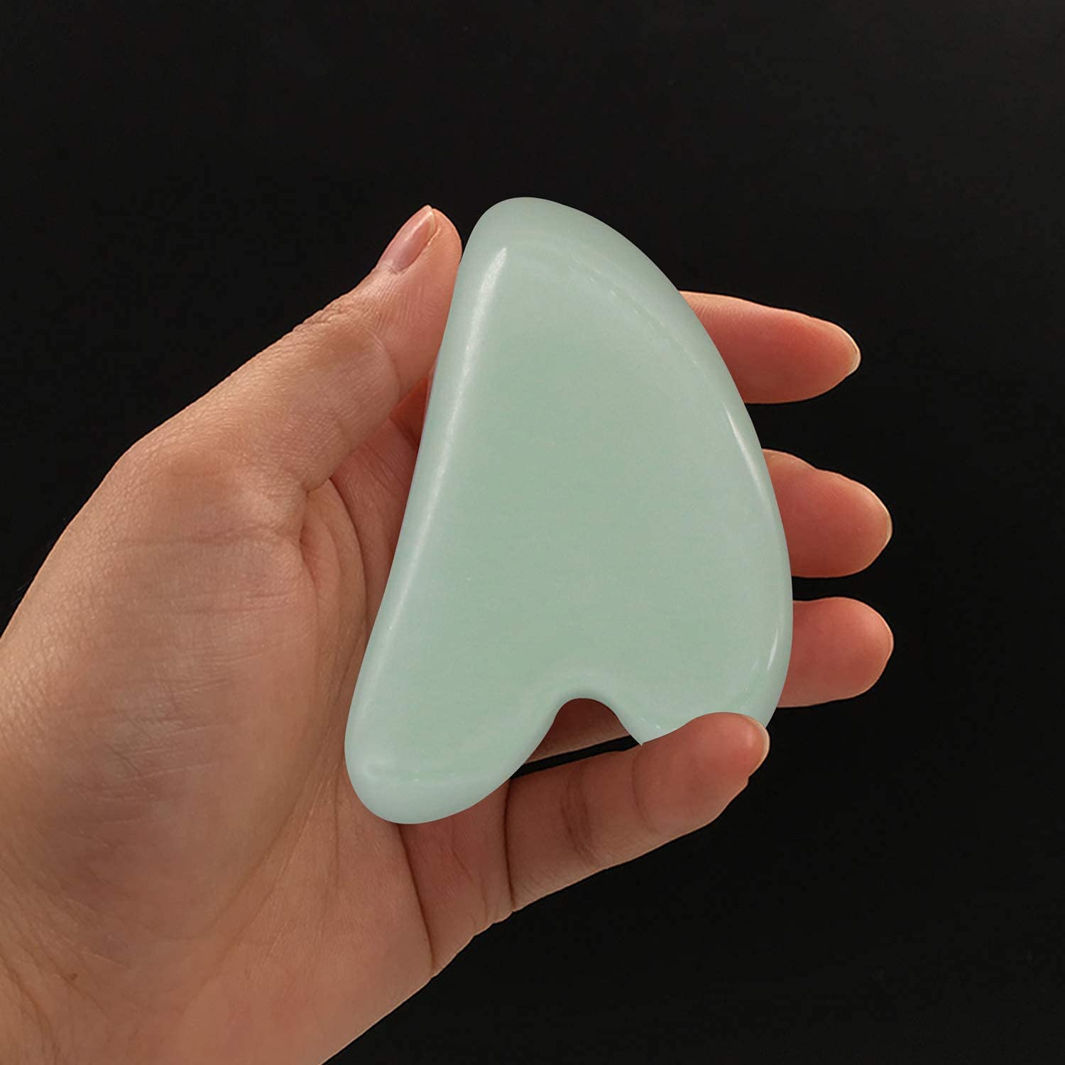 Zureni Natural Green Jade Stone Facial Roller & Gua Sha Set - Anti-Aging Skin Care Tools for Face Massage & Lymphatic Drainage - Perfect for Morning Routine & Nighttime Skincare Regimen