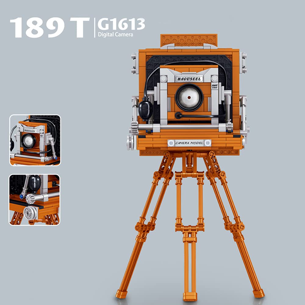NC Uvini DIY STEM Building Blocks Camera Kit - 694pcs Retro Style Digital Camera Model for Adults & Teens - Creative Construction Brick Set, Best Gift for Collectors - Perfect for STEM Learning, Home Decoration & Photography Enthusiasts