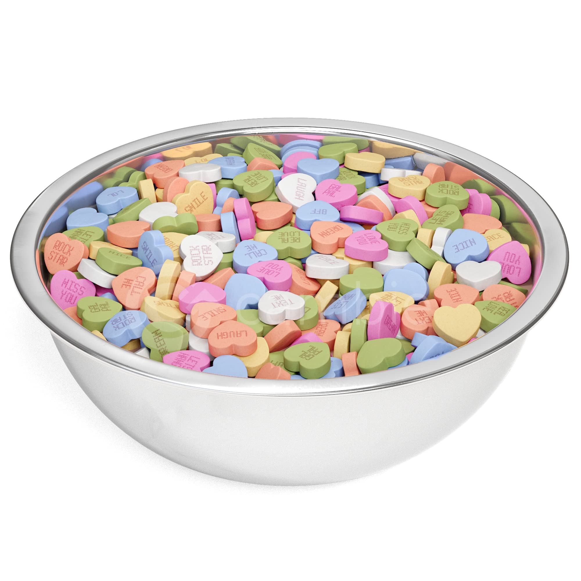 Cambie Small Conversation Hearts - 2 lbs Bulk Pastel Valentine's Candy with Fruity & Mint Flavors | Colorful Sweet Treats for Valentine's Day, Weddings, Party Favors & Classroom Rewards