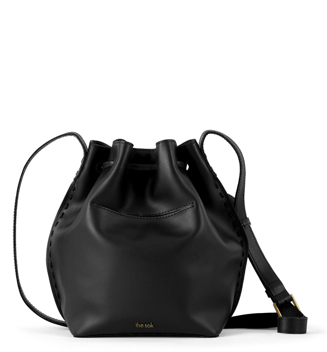 The Sak Ivy Genuine Leather Drawstring Bucket Bag - Convertible Crossbody Purse for Women, Perfect for Work, Travel & Everyday Use