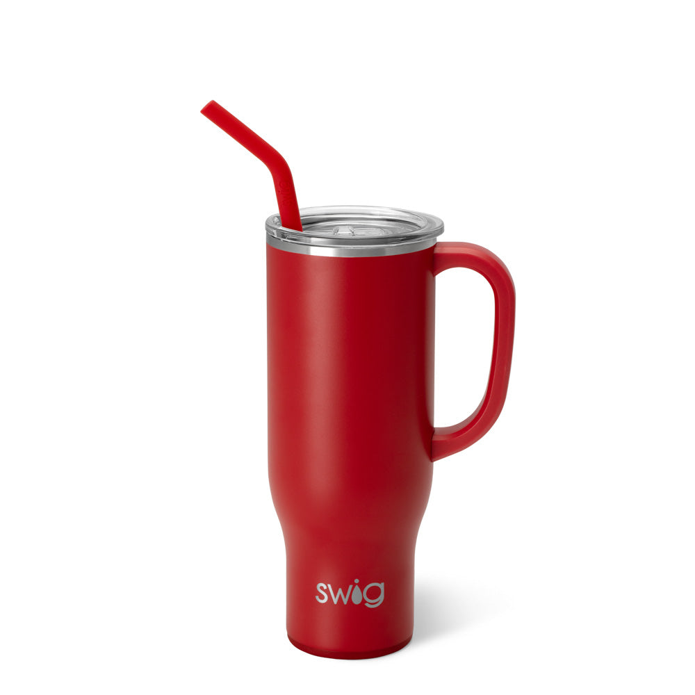 30oz Crimson Mega Mug - Large Insulated Coffee Cup for Hot & Cold Drinks - Perfect for Home, Office, Camping & Travel