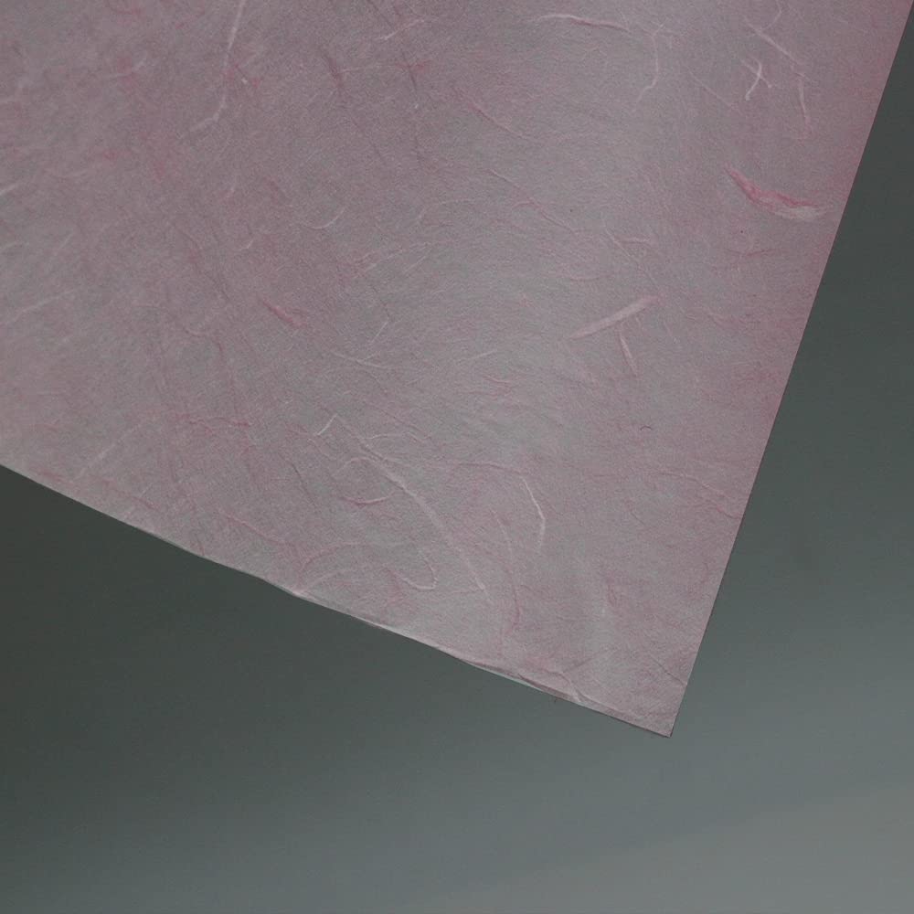 Premium Korean Traditional Mulberry Hanji Paper Roll - Natural Fiber Texture, Unyong Pink (21.3