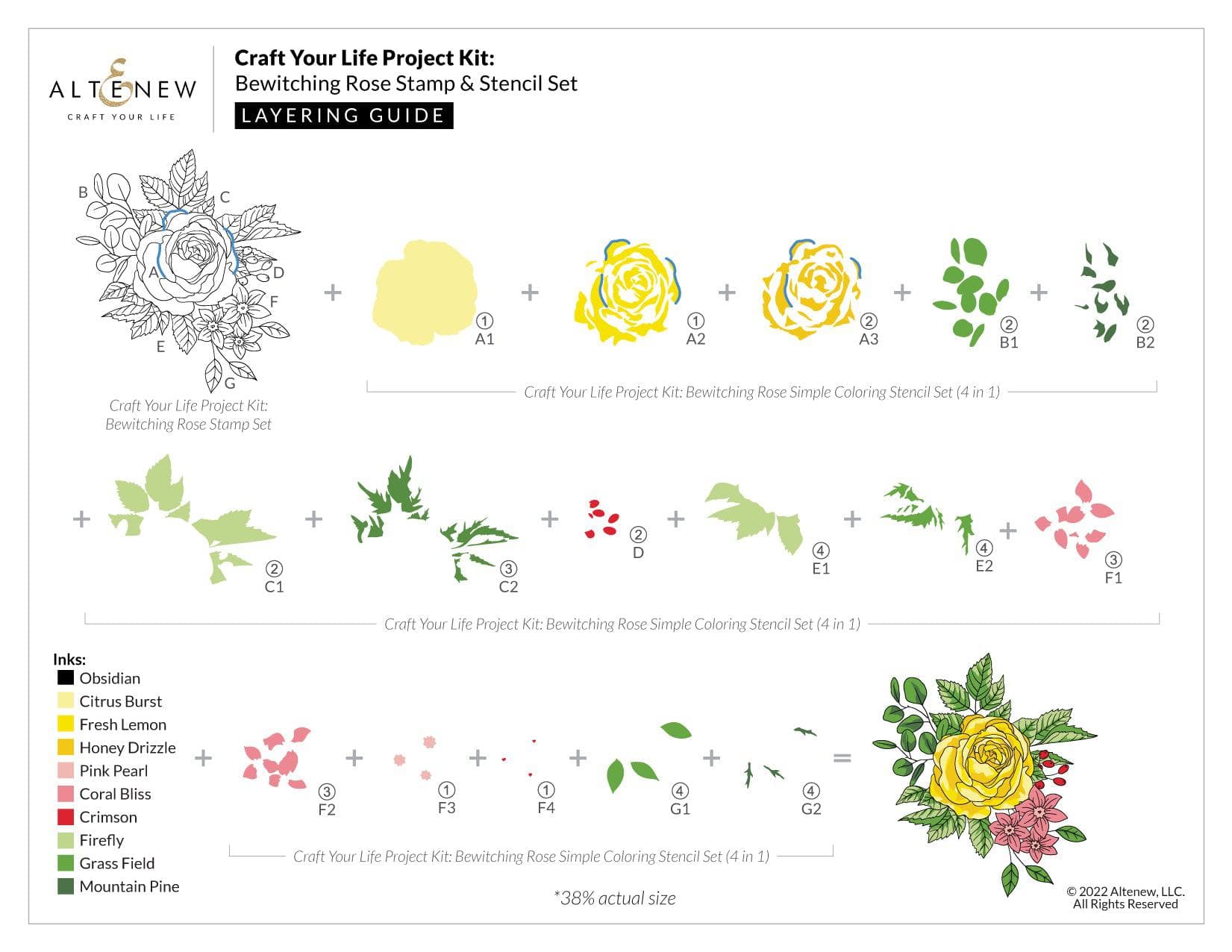 DIY Craft Your Life Project Kit - Bewitching Rose Floral Arrangement Set for Home Decor, Wedding, Party & Gift Giving