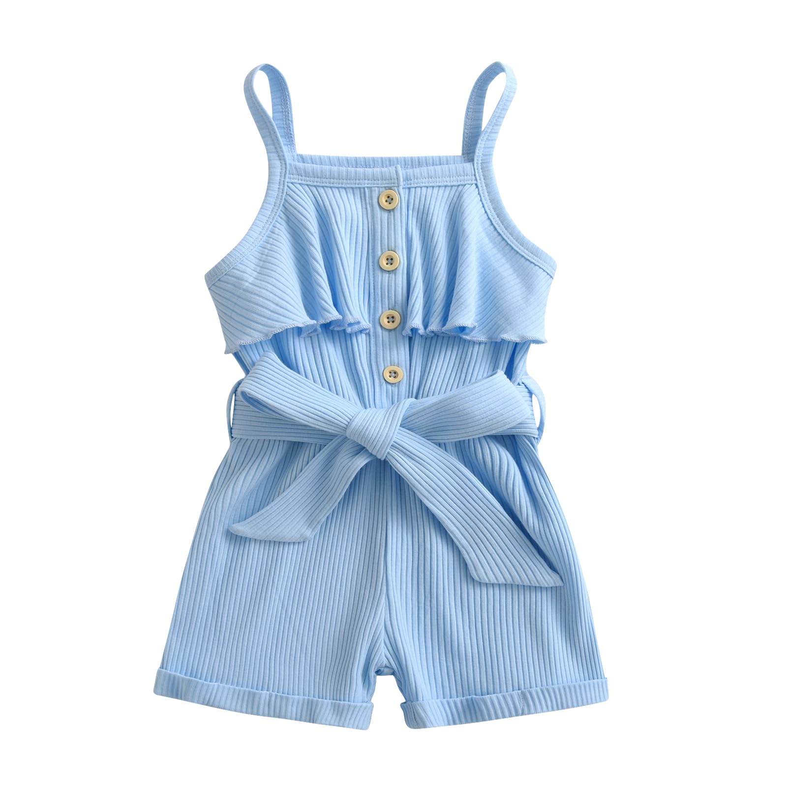 Adorable Floral Baby Girl Romper - Summer Sleeveless Jumpsuit Playsuit One-Piece Outfit for Toddlers | Perfect for Playdates, Beach Trips & Photoshoots