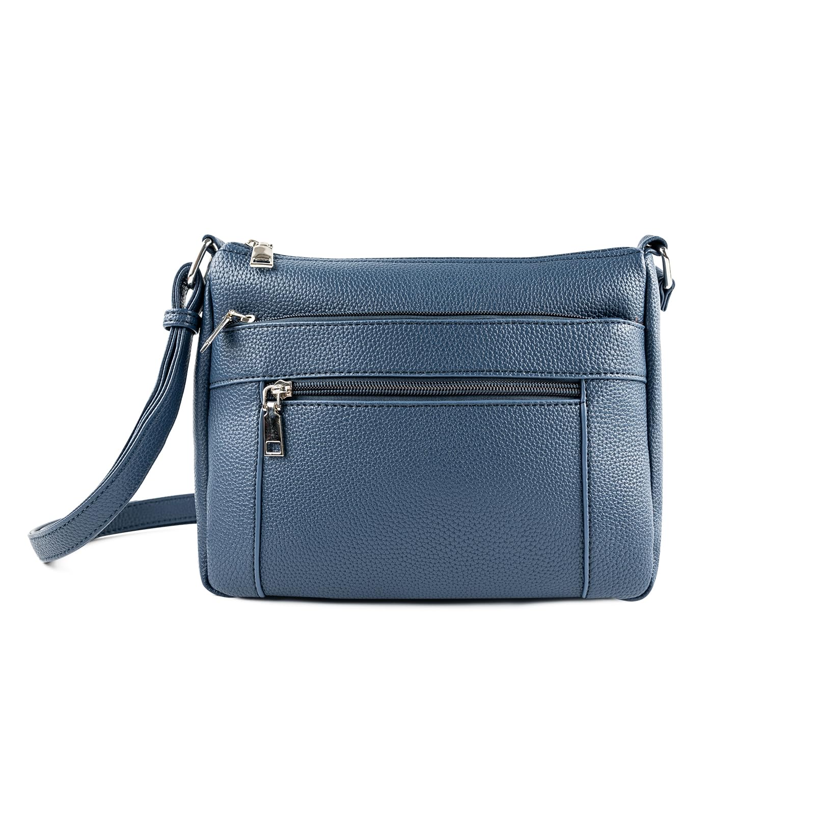 Stylish Leather Crossbody Bag for Women - Triple Pocket Design, Lightweight & Compact Shoulder Purse - Perfect for Travel, Shopping & Everyday Use