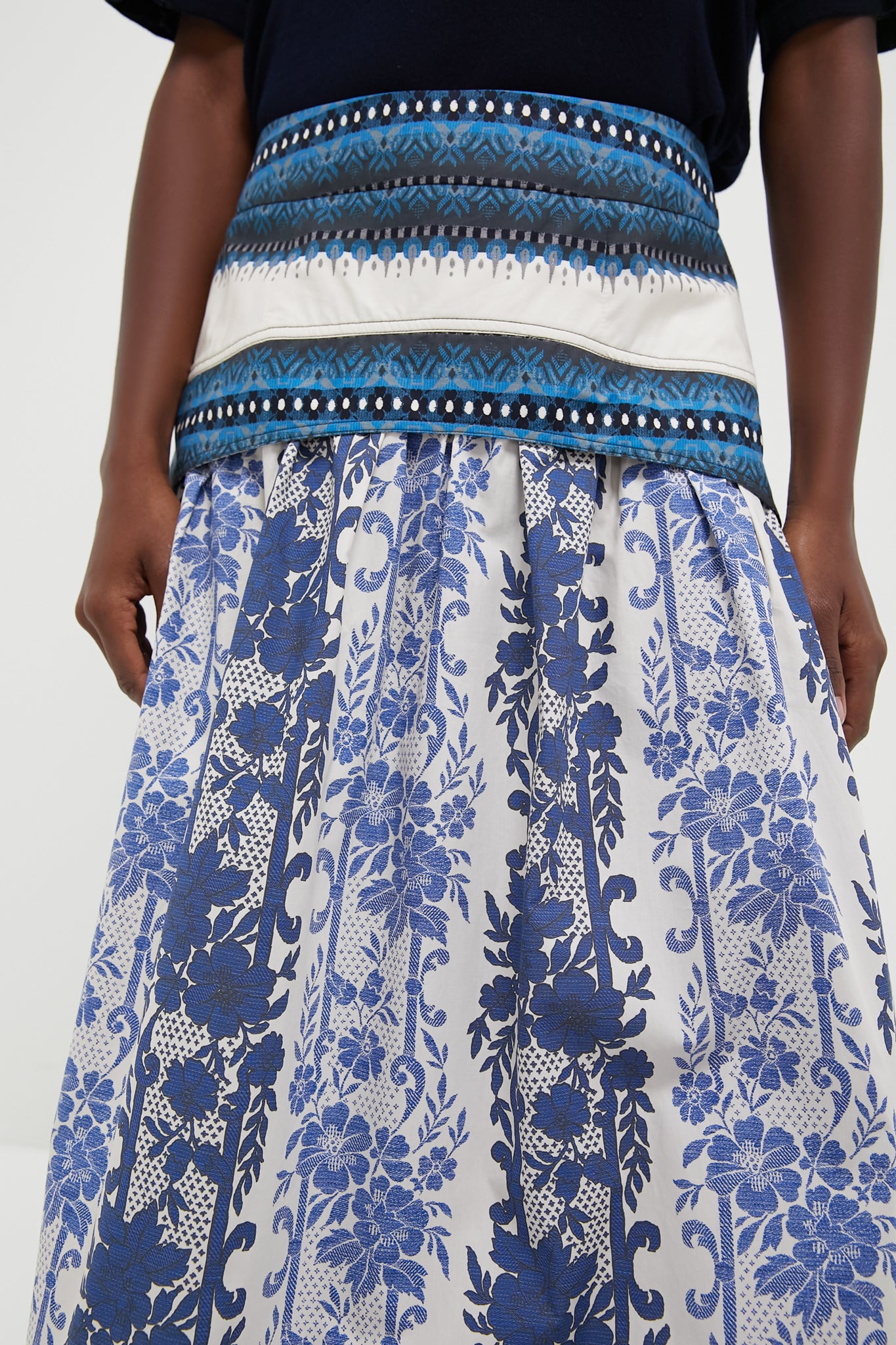 Bondi Blues Cotton Poplin Jolie Skirt - Women's Lightweight Summer Skirt for Casual Wear, Beach & Vacation Outfits