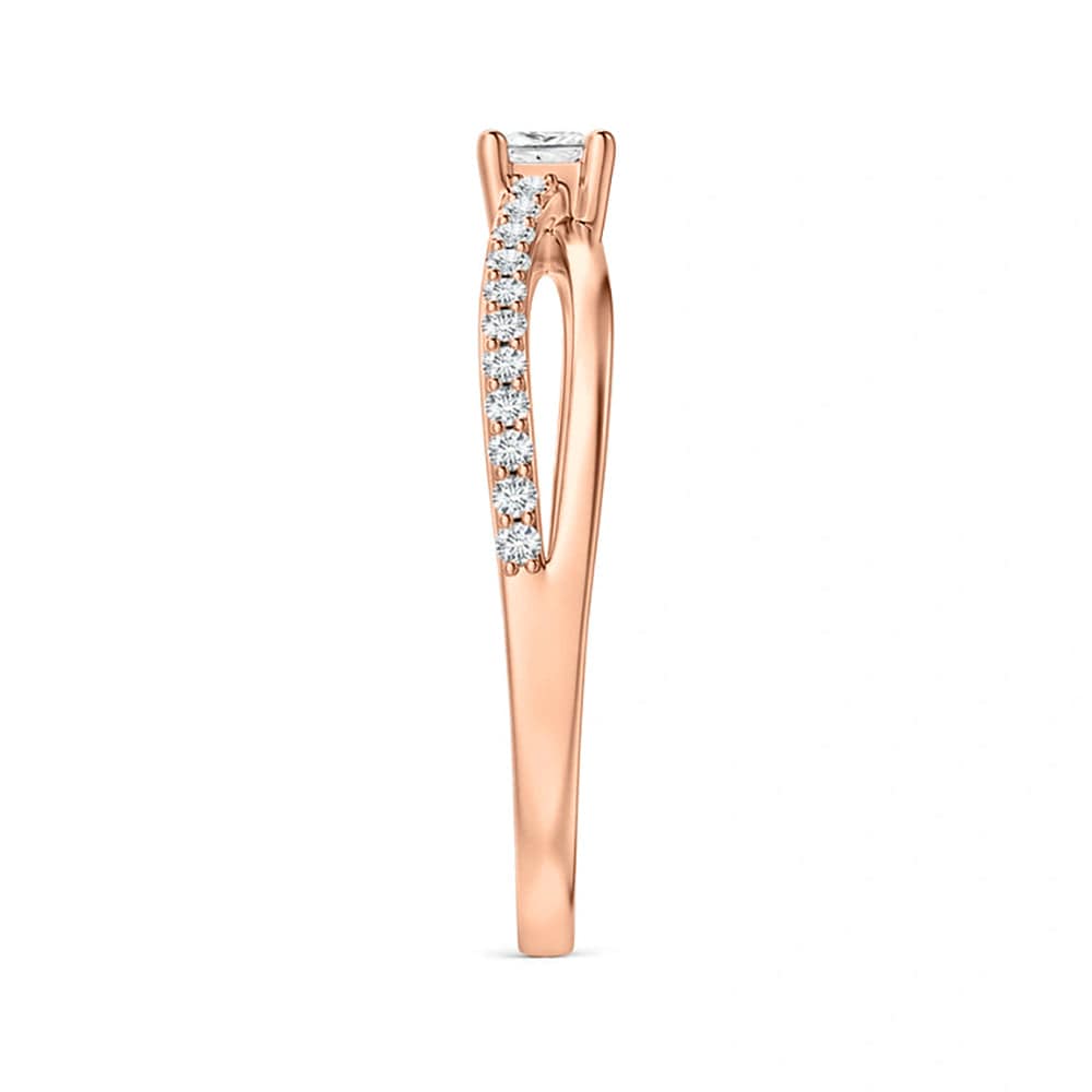 1.5 Carat Princess Cut Lab Grown Diamond Promise Ring - 14K White Gold Split Shank Band - Perfect for Engagement, Anniversary & Valentine's Day Gifts