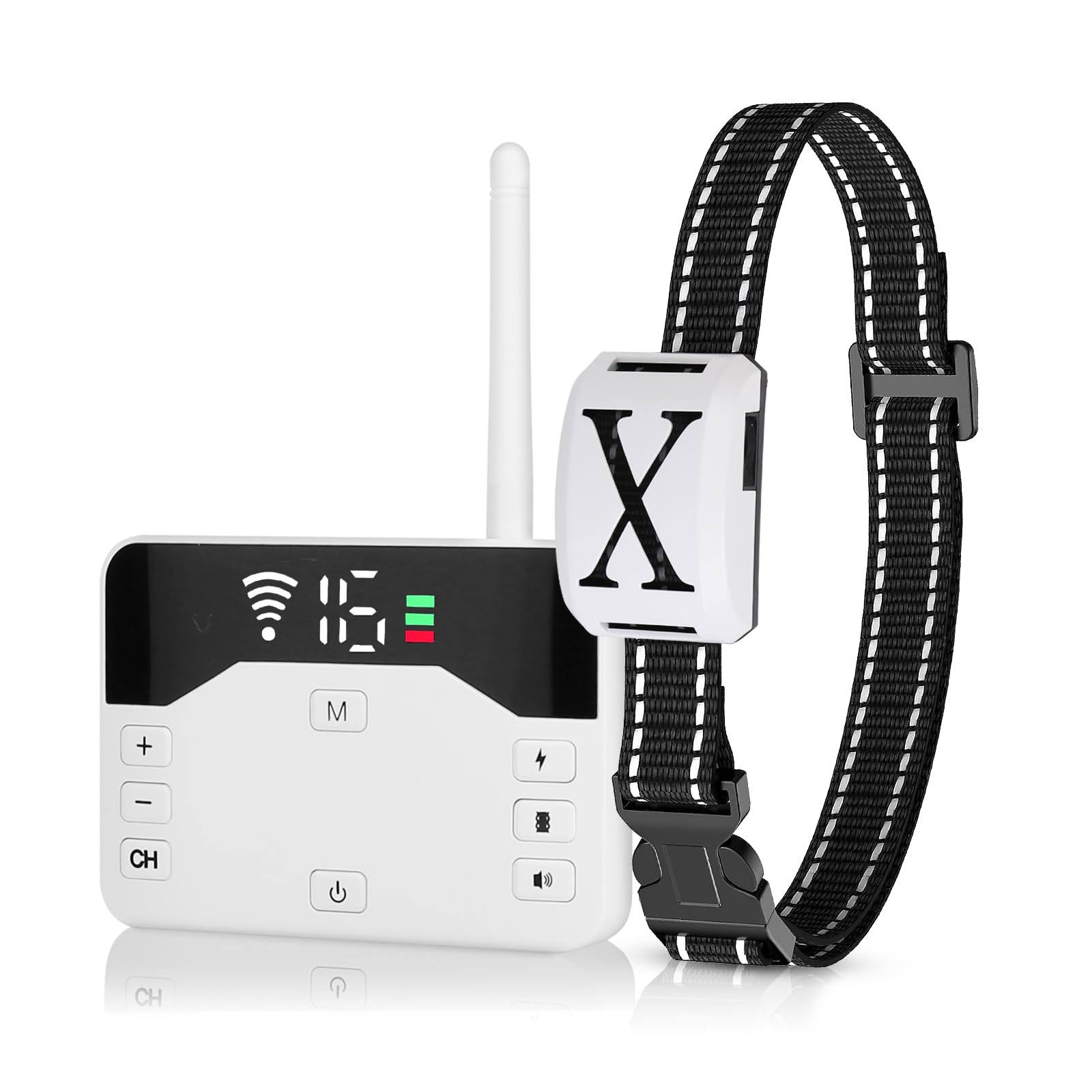 Moclever 2-in-1 Wireless Dog Fence & Remote Training Collar – Adjustable Range (20-850ft), IPX6 Waterproof, Vibration/Shock Modes, USB Rechargeable for Medium to Large Dogs (15-120lbs) – Perfect for Yard Containment & Behavior Training