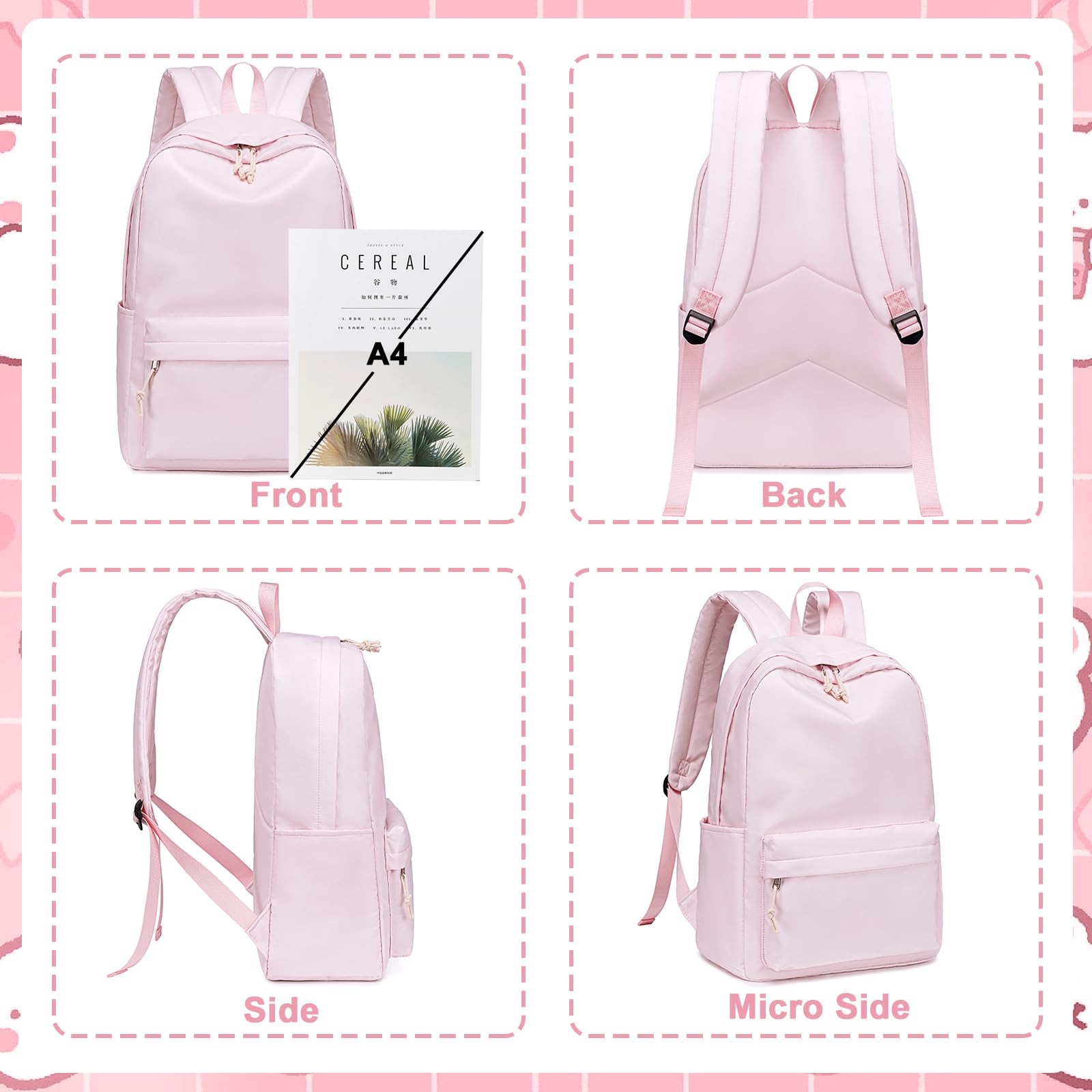 Bluboon School Backpack for Kids & Teens - Durable Laptop Bookbag for Girls & Women - Perfect for College, Work, Travel & Daily Commute