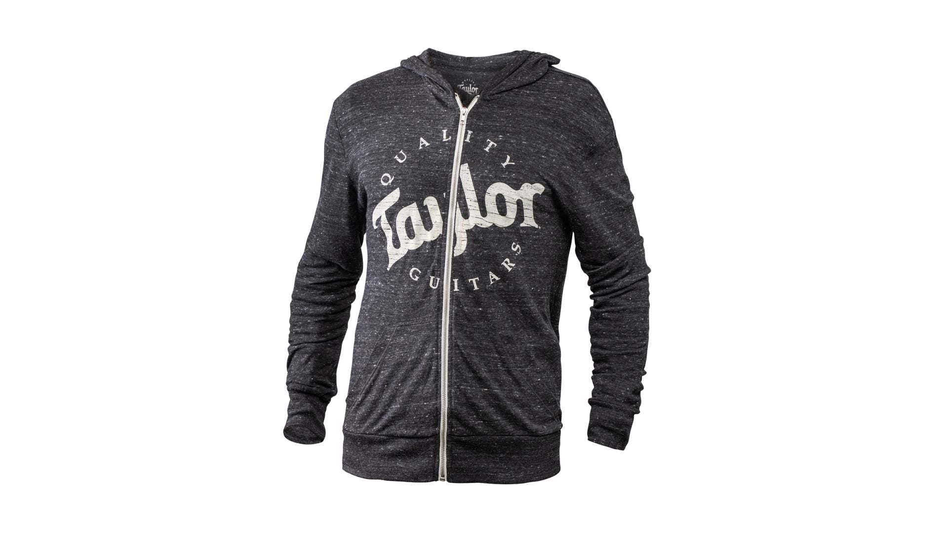 Taylor Full Zip Hoodie for Men & Women - Black, Size L, Lightweight & Comfortable - Perfect for Casual Wear, Gym, and Outdoor Activities