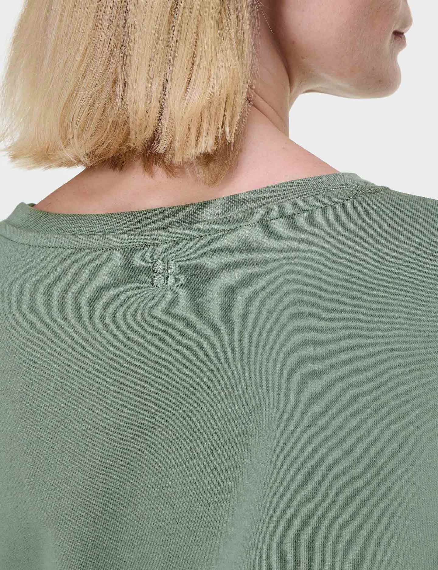 After Class Longline Sweatshirt for Women - Soft Oversized Pullover Hoodie in Willow Green | Casual Loungewear, Streetwear Fashion, College Outfit