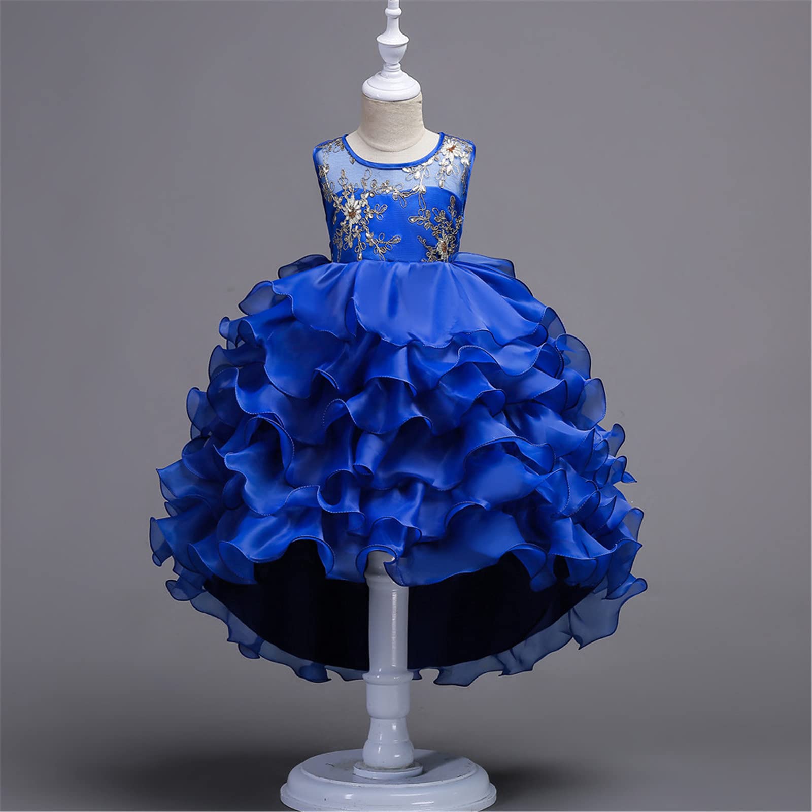 **Princess Dress for Girls - Fluffy Performance Costume for Kids, Birthday Cake Dress, Perfect for Parties, Pageants & Dress-Up Play**