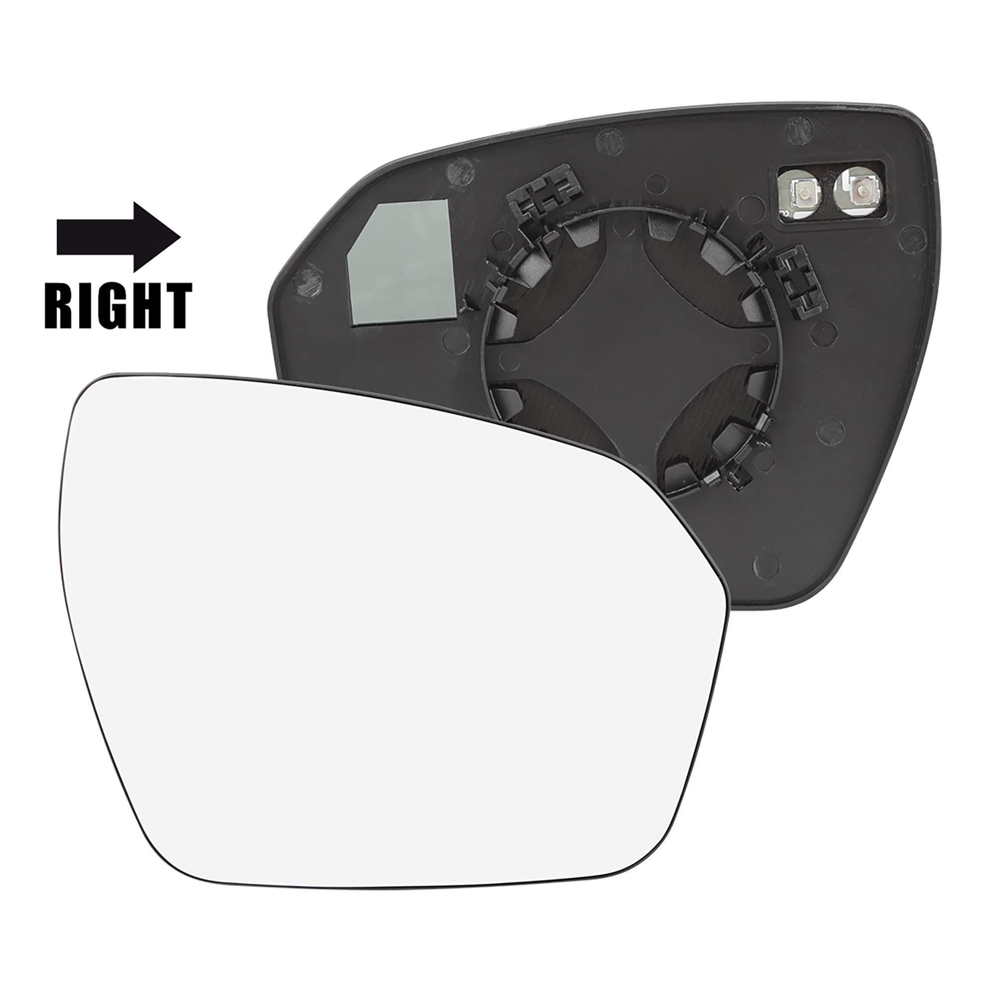 X AUTOHAUX Heated Rear View Mirror Glass with Backing Plate - Passenger Side Right for Land Rover Range Rover - Perfect for Winter Driving & Enhanced Visibility