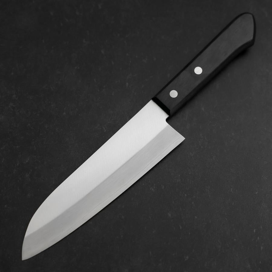 Premium Santoku Knife 135mm - VG-1 Stainless Steel Blade with Polished Finish & Ergonomic Black Handle - Perfect for Slicing, Dicing, and Chopping Vegetables, Meat, and Fish