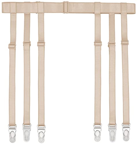 Nude, 6 Straps Garter Clips