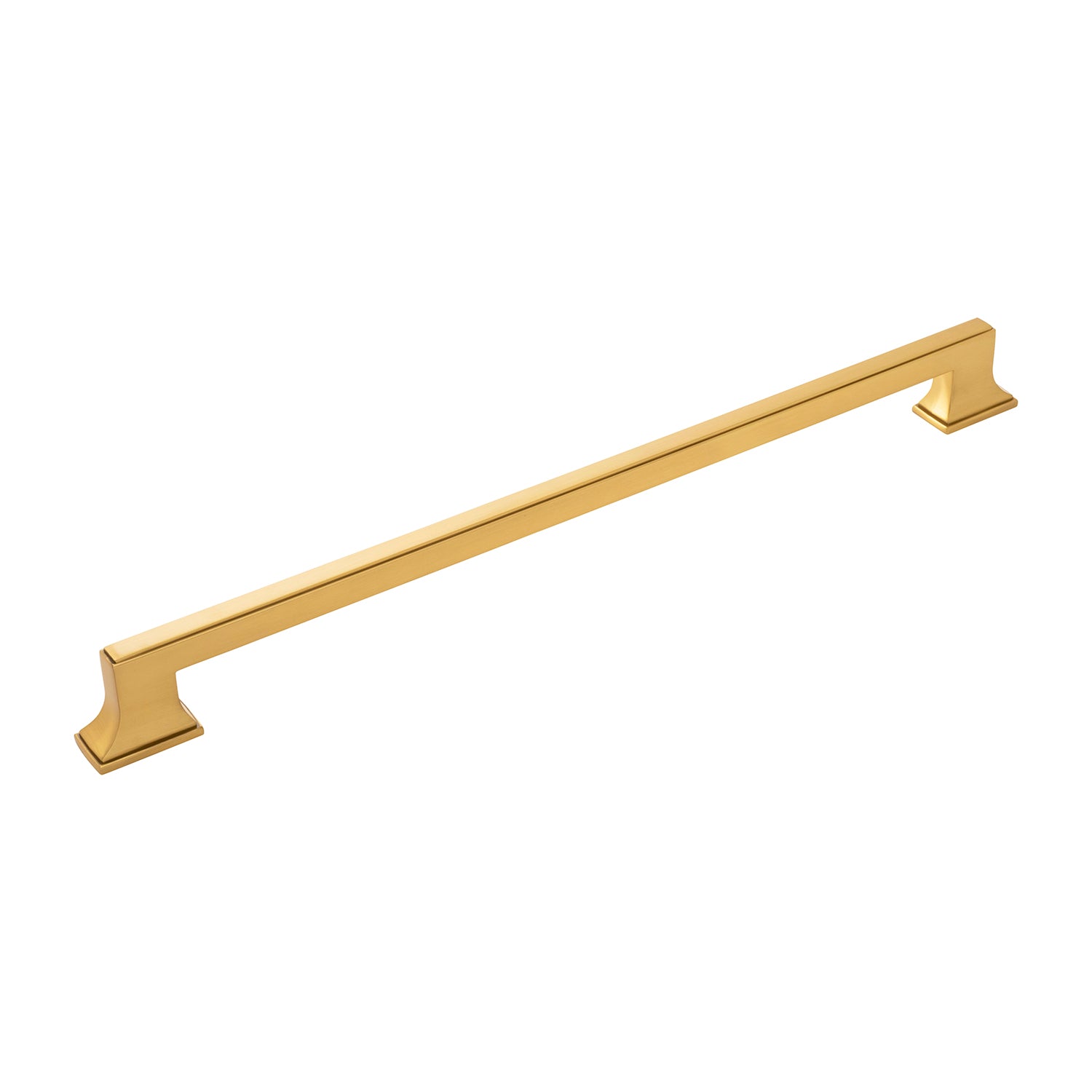 18 Inch Brownstone Appliance Pull - Brushed Golden Brass Finish Cabinet Handle for Kitchen, Bathroom & Furniture (Center to Center Measurement)