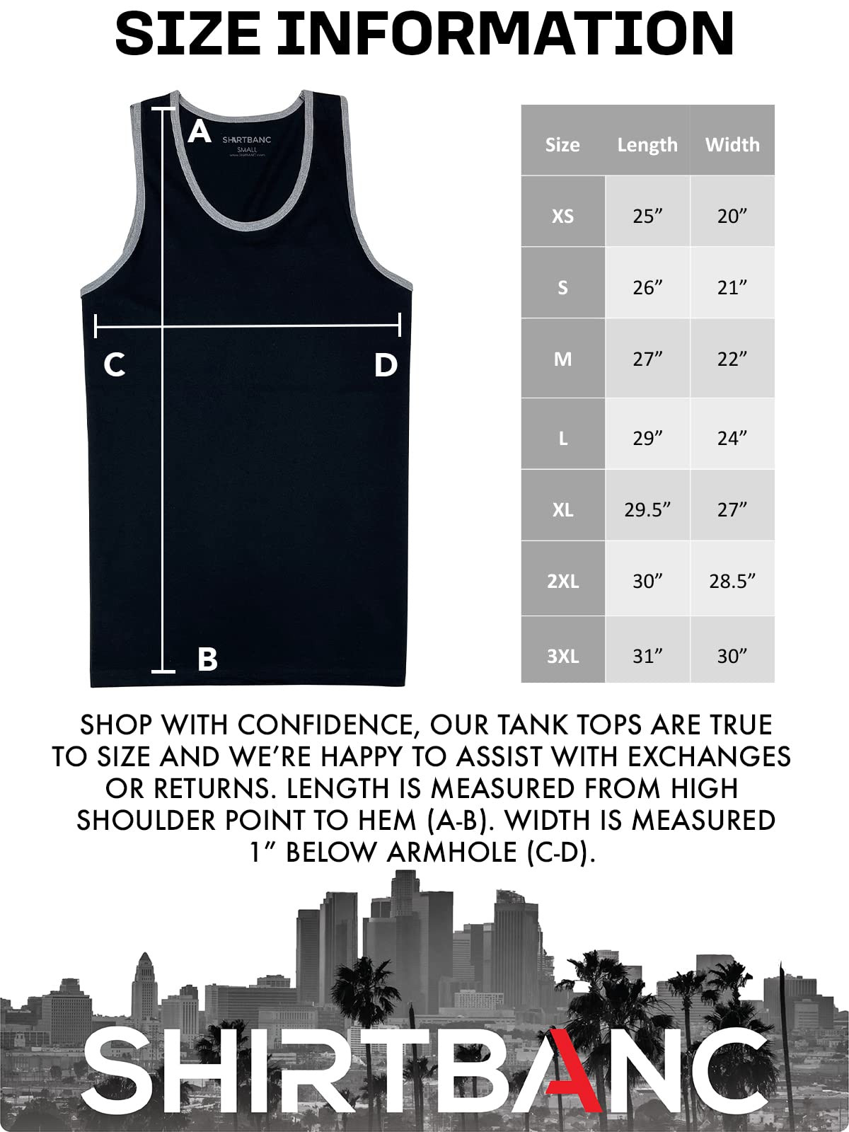 SHIRTBANC Men's Cotton Tank Top - Breathable Sleeveless Shirt for Gym, Workout & Beach | Summer Athletic Wear for Running, Yoga & Outdoor Activities